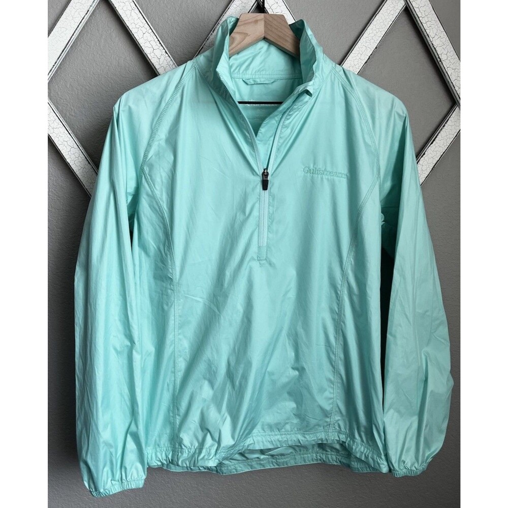 Peter Millar Wind Women's M 1/2 Zip Windbreaker Jacket Mint Green *LOGO*